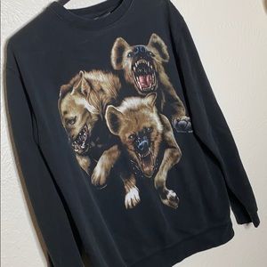The Hundreds Black Hyena Crewneck Sweatshirt